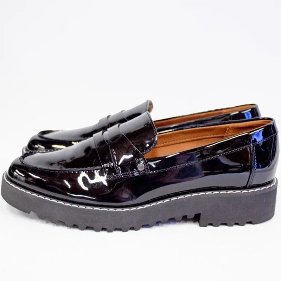 Franco Sarto Cassandra Platform Penny Loafer Black Slip-On Womens Shoes Size 6.5 - Picture 6 of 10